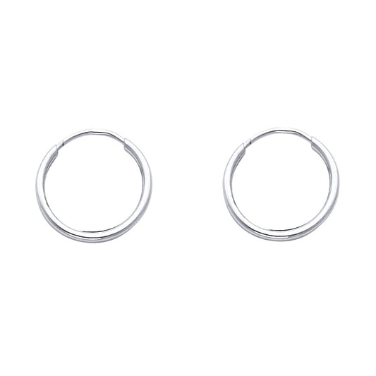 Hoop Earrings  - 14K Gold - ER124W