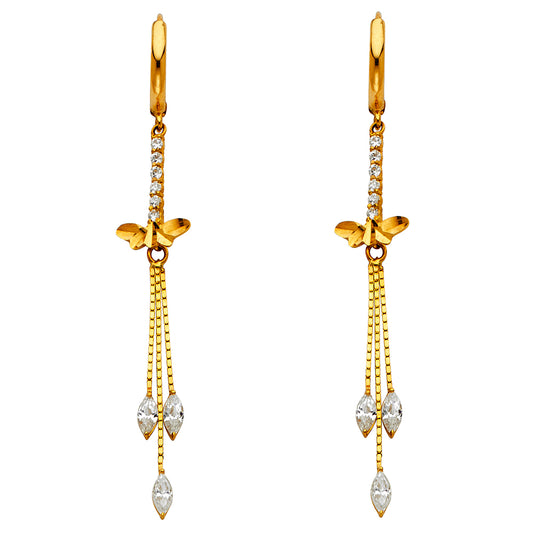 Hanging Earrings - 14K Gold - ER1289