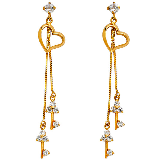 Hanging Earrings - 14K Gold - ER1310