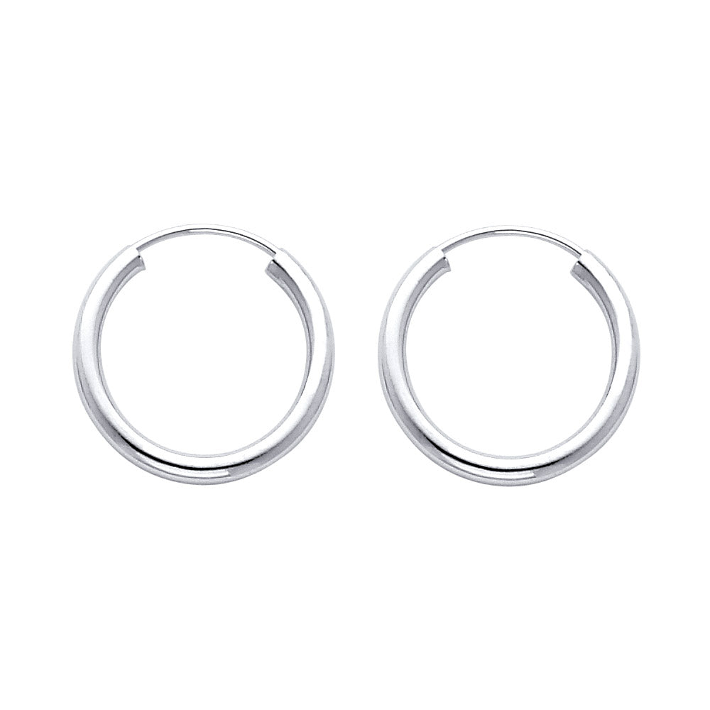 Hoop Earrings  - 14K Gold - ER132W