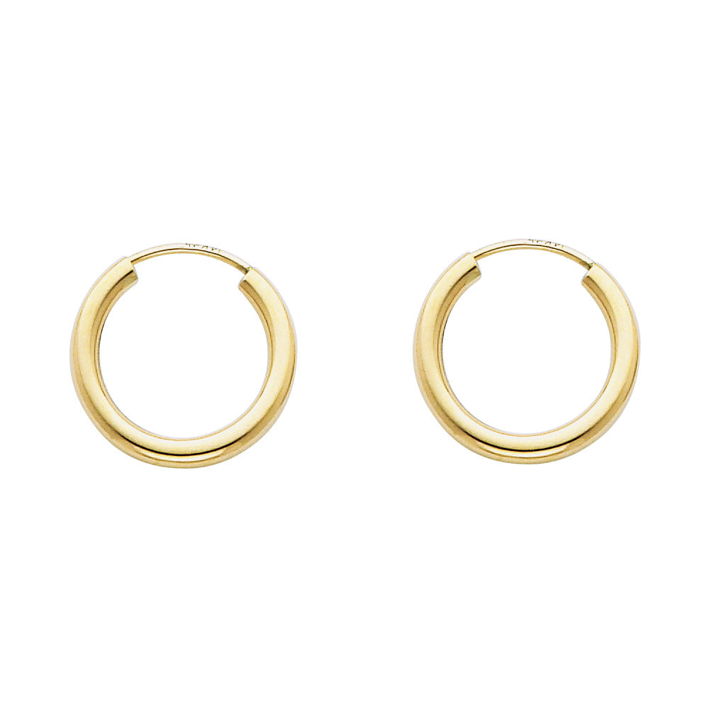 Hoop Earrings  - 14K Gold - ER133