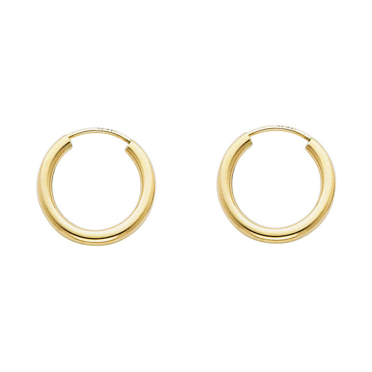 Hoop Earrings  - 14K Gold - ER133