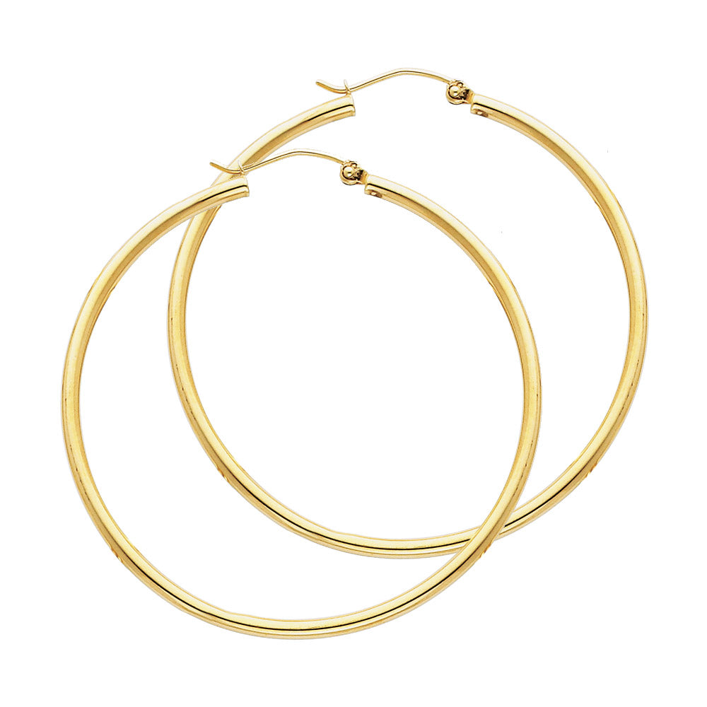 Hoop Earrings  - 14K Gold - ER136