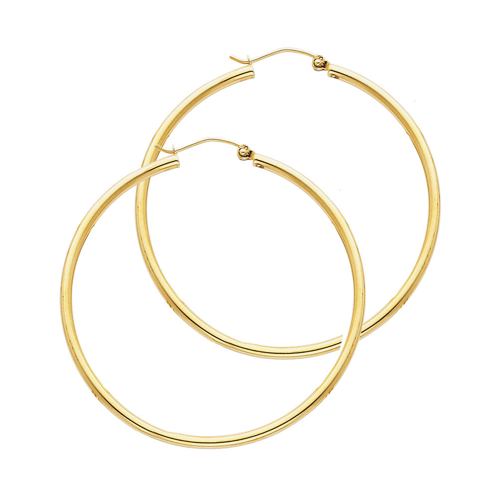 Hoop Earrings  - 14K Gold - ER137