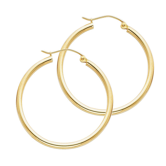 Hoop Earrings  - 14K Gold - ER138