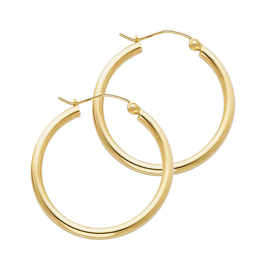 Hoop Earrings  - 14K Gold - ER139