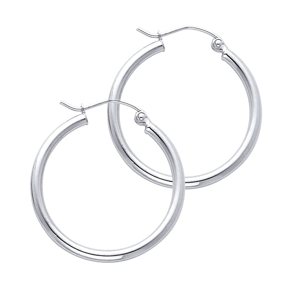 Hoop Earrings  - 14K Gold - ER139W