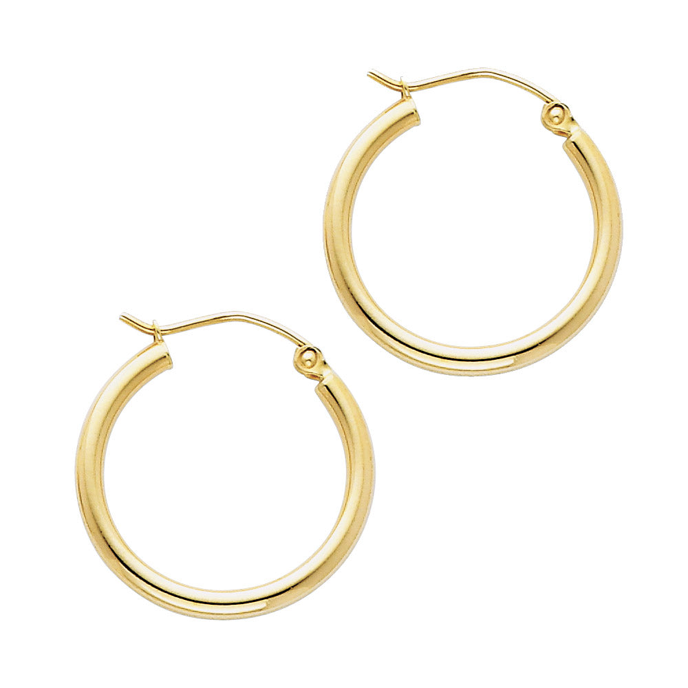 Hoop Earrings  - 14K Gold - ER140