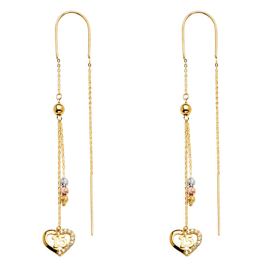 Hanging Earrings - 14K Gold - ER1406