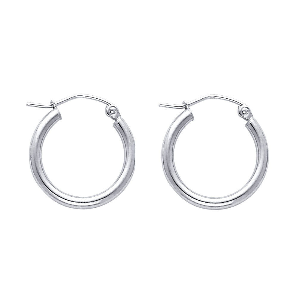 Hoop Earrings  - 14K Gold - ER141W