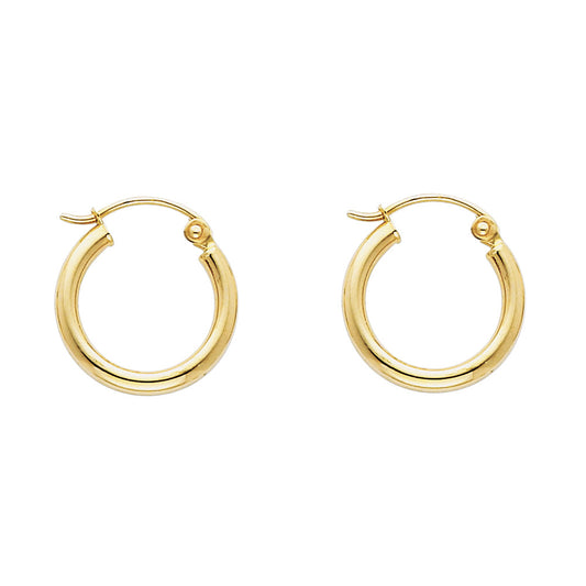 Hoop Earrings  - 14K Gold - ER142