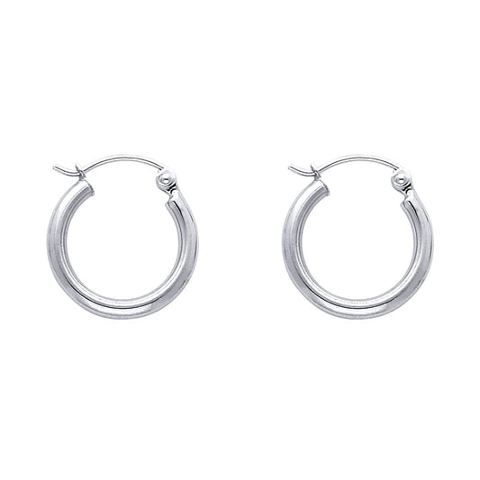 Hoop Earrings  - 14K Gold - ER142W