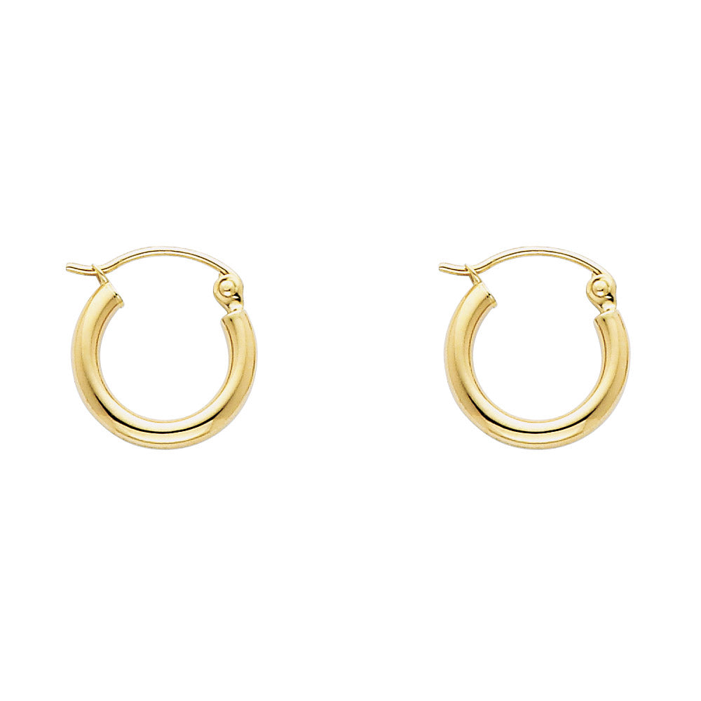 Hoop Earrings  - 14K Gold - ER143