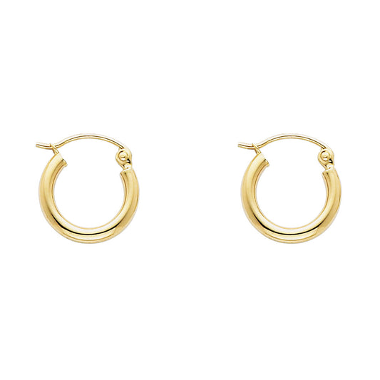 Hoop Earrings  - 14K Gold - ER143