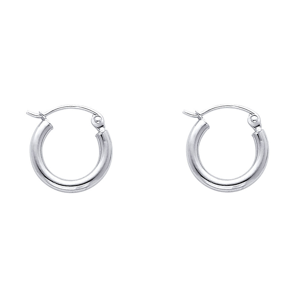 Hoop Earrings  - 14K Gold - ER143W