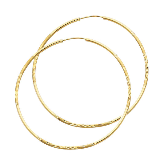 Hoop Earrings  - 14K Gold - ER144