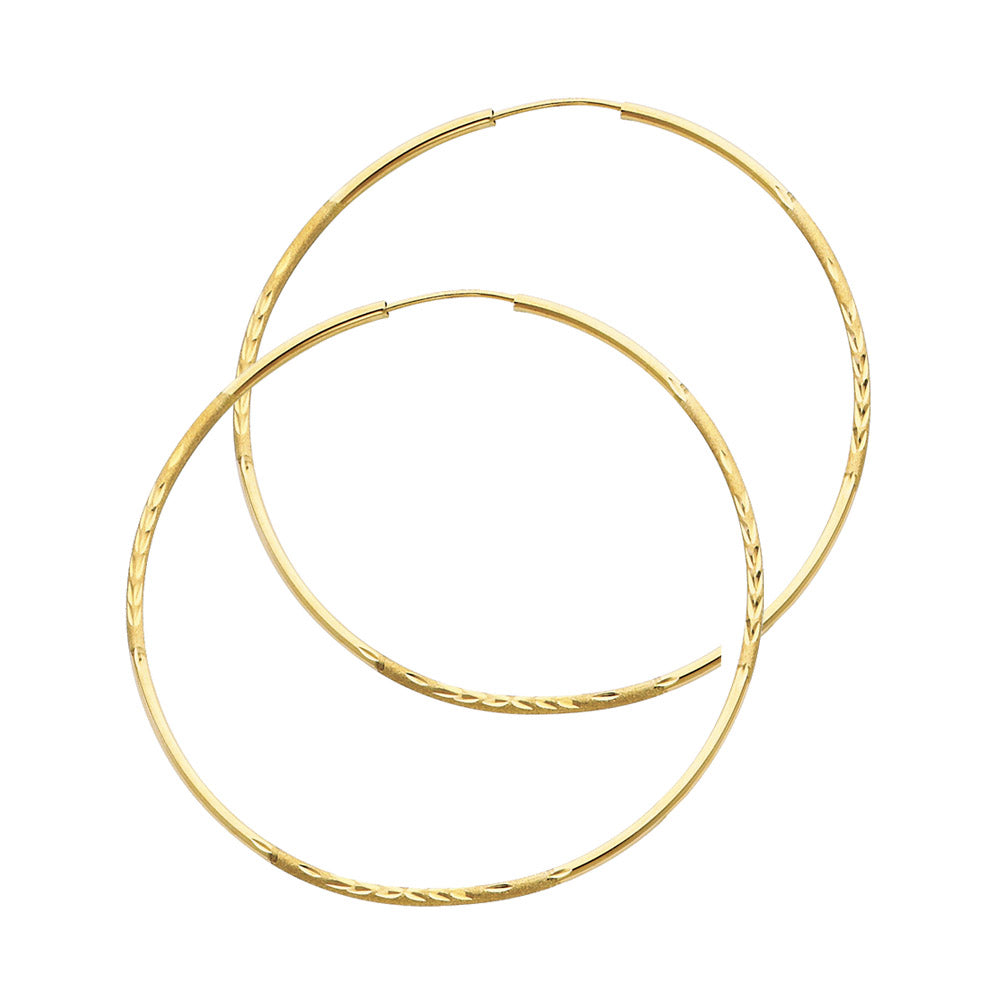 Hoop Earrings  - 14K Gold - ER145