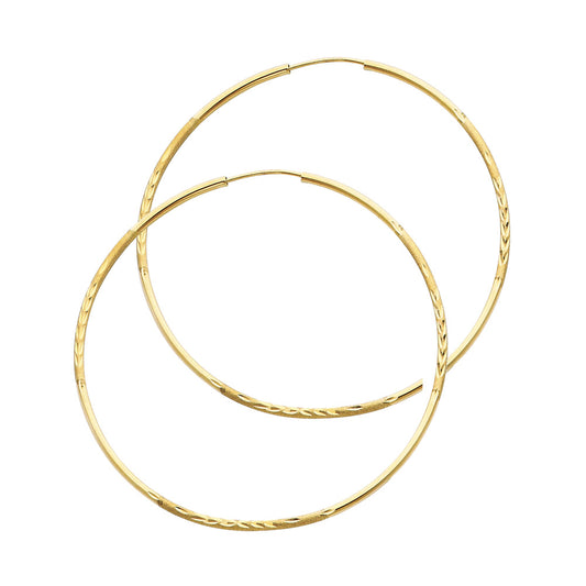 Hoop Earrings  - 14K Gold - ER145