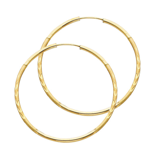 Hoop Earrings  - 14K Gold - ER146