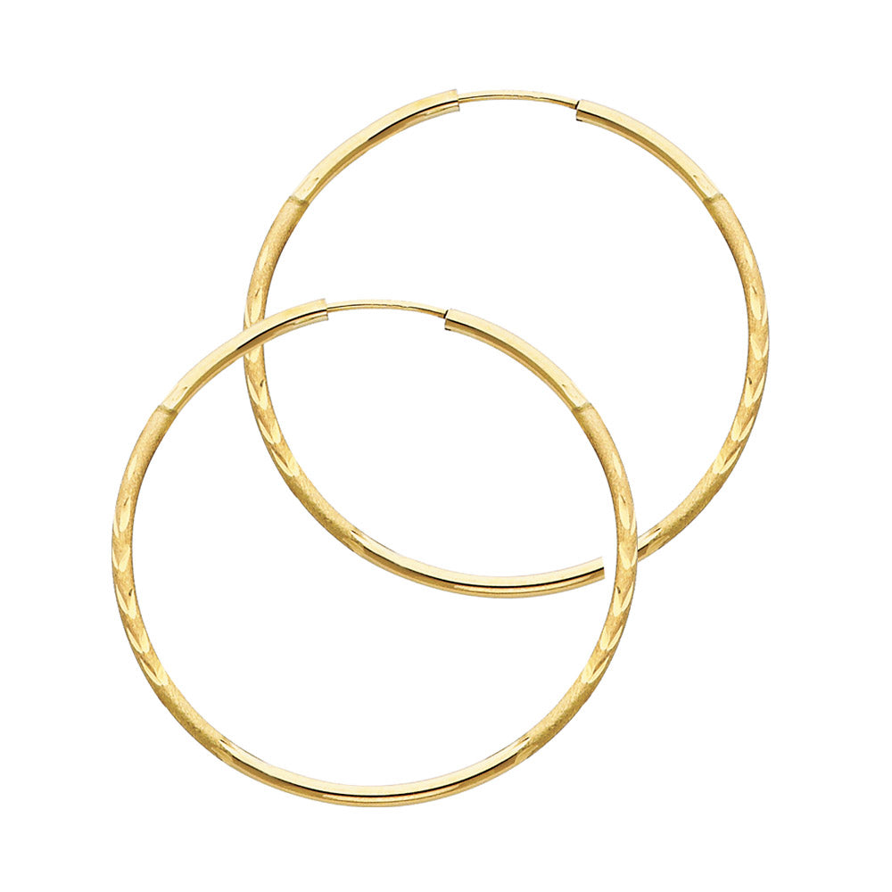 Hoop Earrings  - 14K Gold - ER147