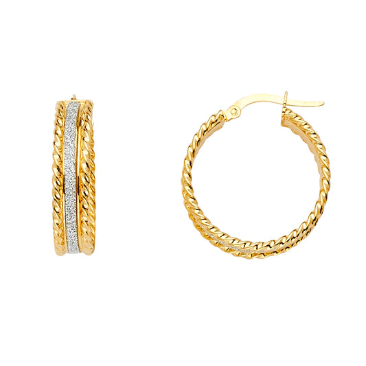 Glitter Earrings - 14K Gold - ER1474