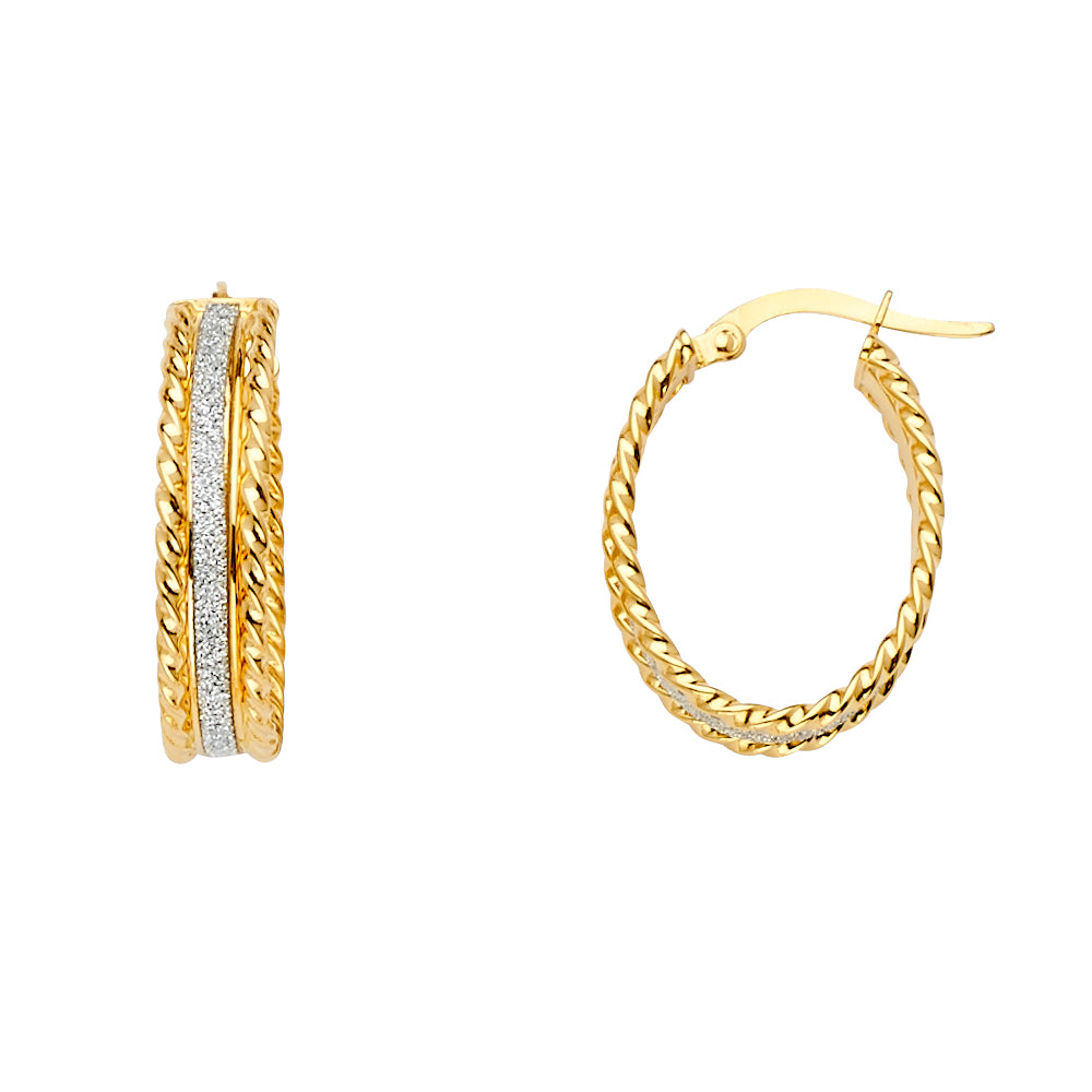 Glitter Earrings - 14K Gold - ER1475