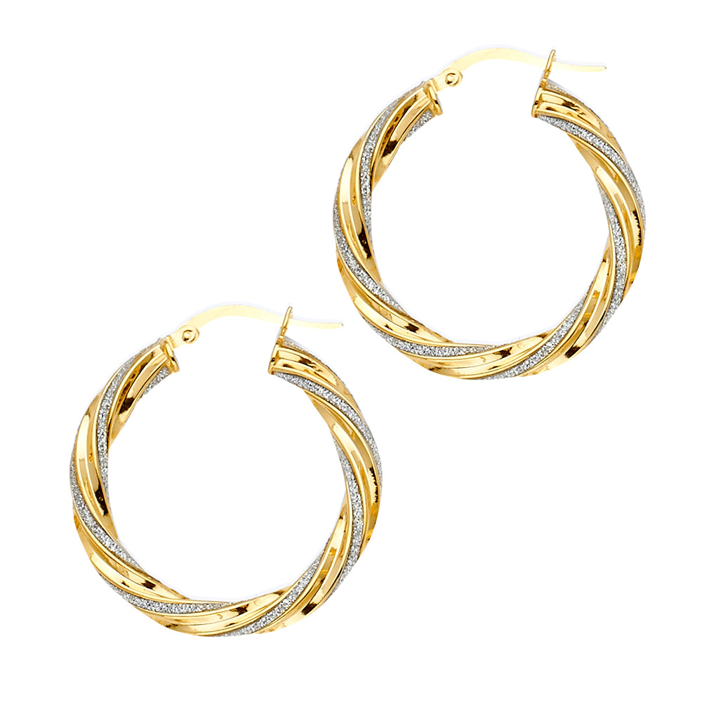 Glitter Earrings - 14K Gold - ER1478