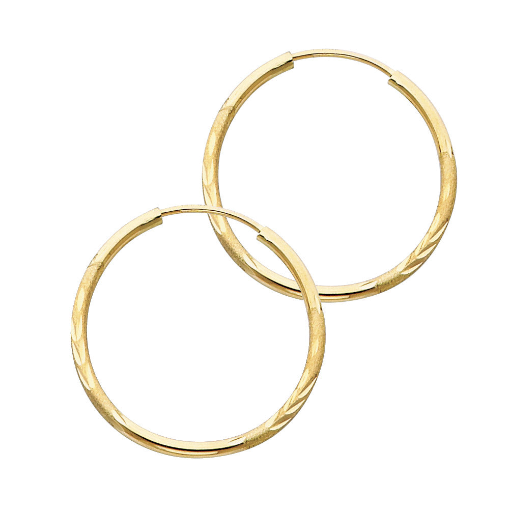 Hoop Earrings  - 14K Gold - ER148