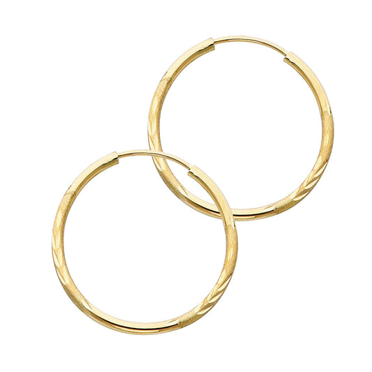 Hoop Earrings  - 14K Gold - ER148