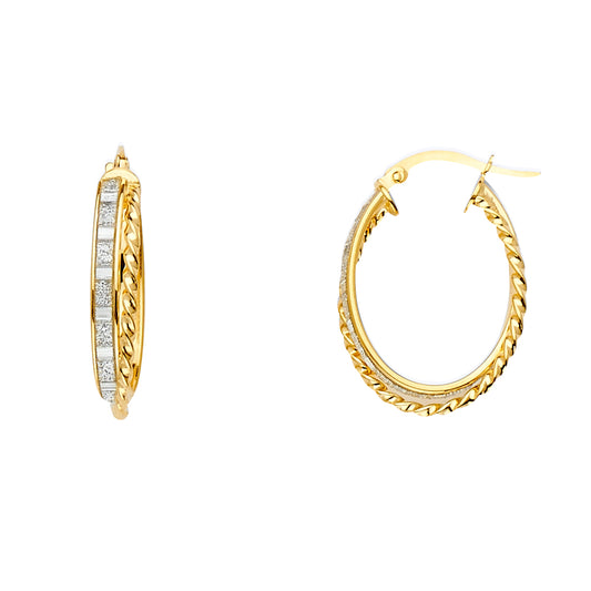 Glitter Earrings - 14K Gold - ER1480