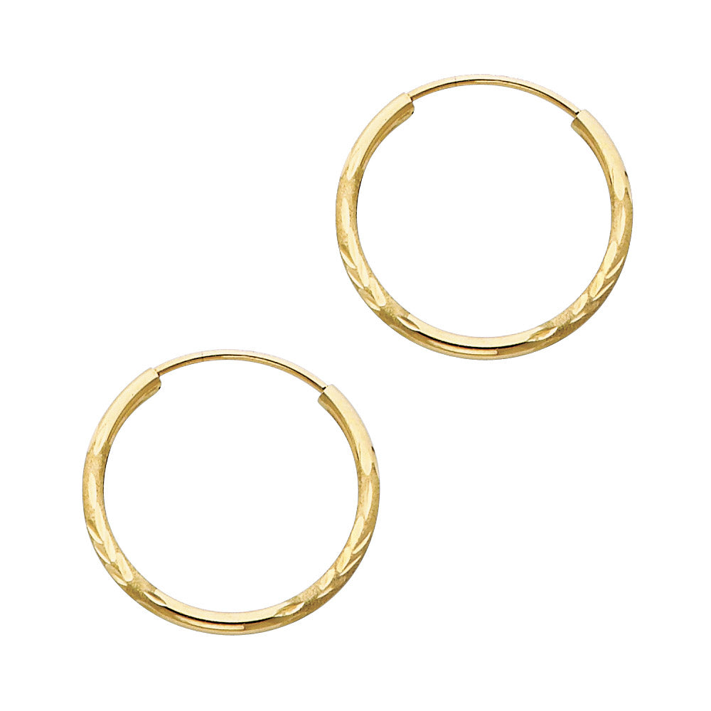 Hoop Earrings  - 14K Gold - ER149