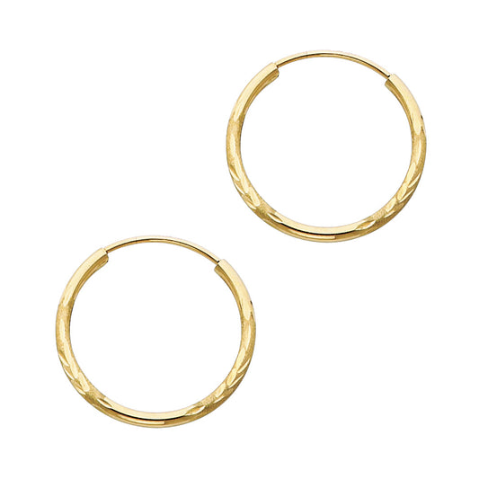 Hoop Earrings  - 14K Gold - ER149