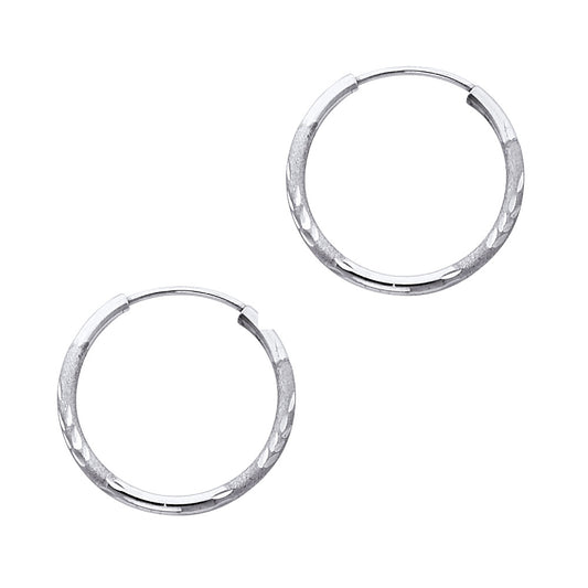 Hoop Earrings  - 14K Gold - ER149W