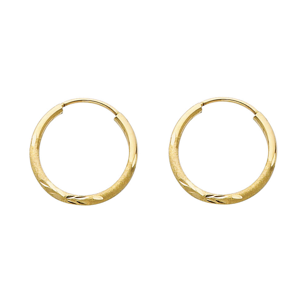 Hoop Earrings  - 14K Gold - ER150