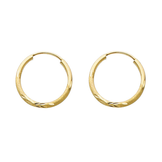 Hoop Earrings  - 14K Gold - ER150