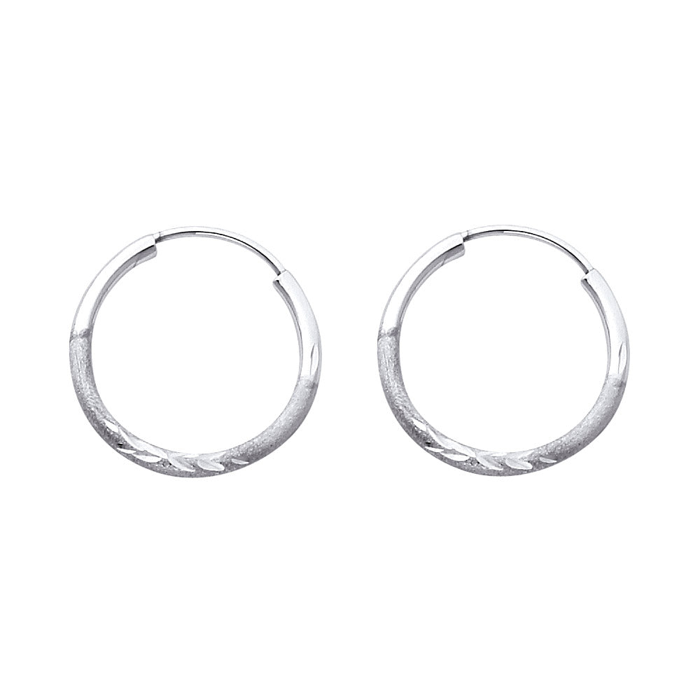 Hoop Earrings  - 14K Gold - ER150W