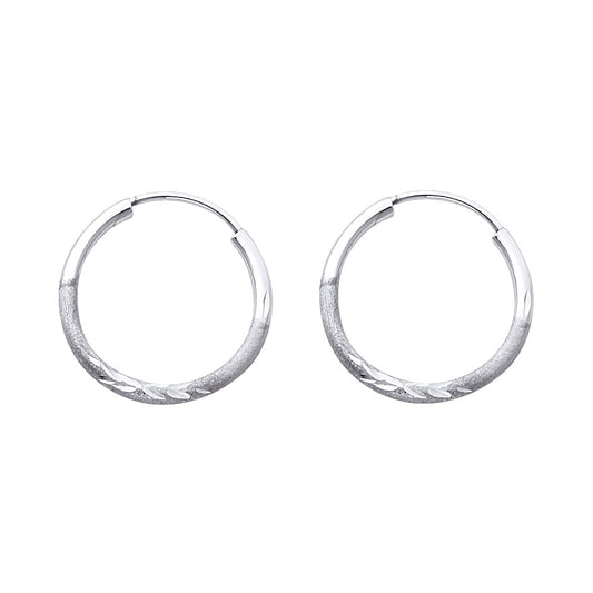 Hoop Earrings  - 14K Gold - ER150W