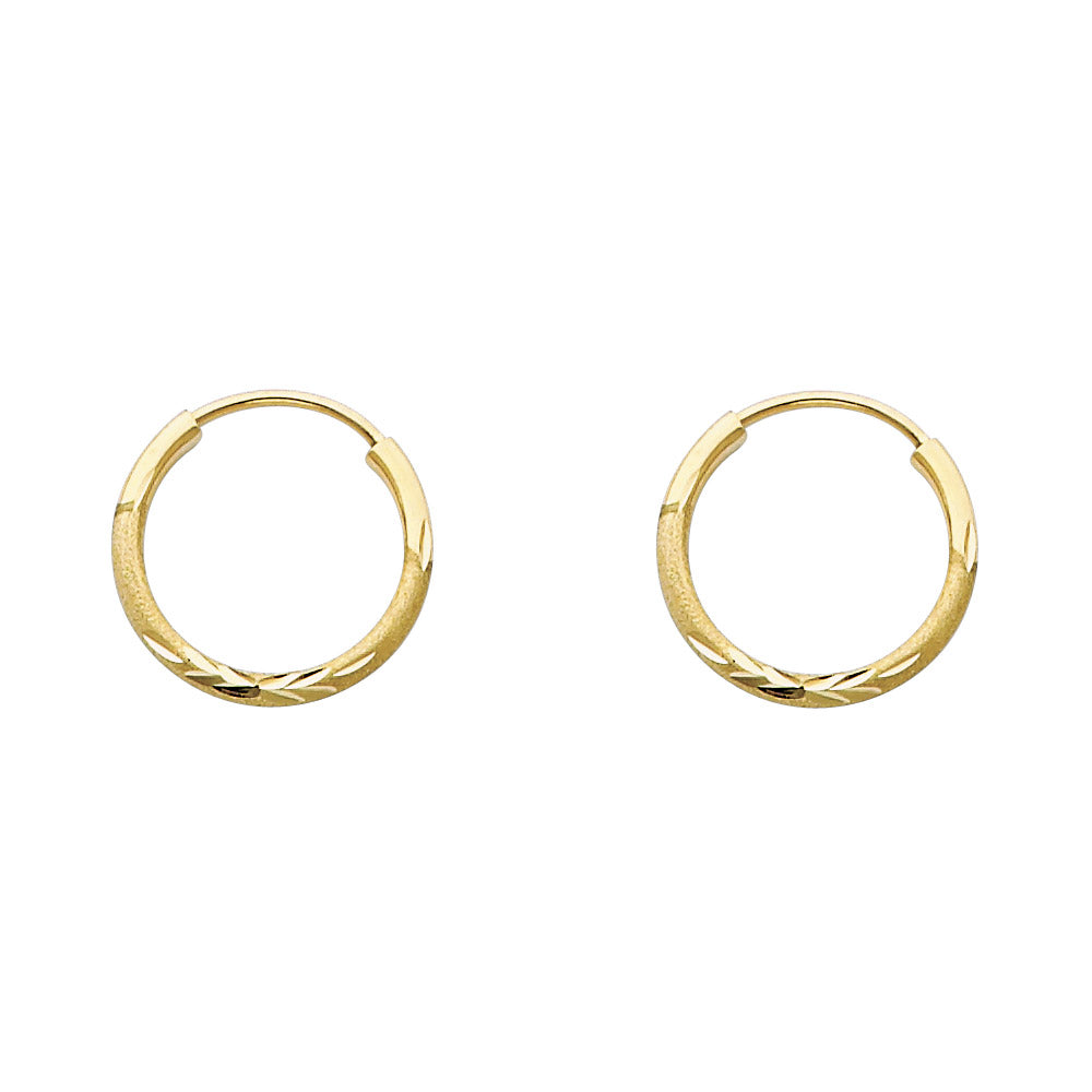 Hoop Earrings  - 14K Gold - ER151