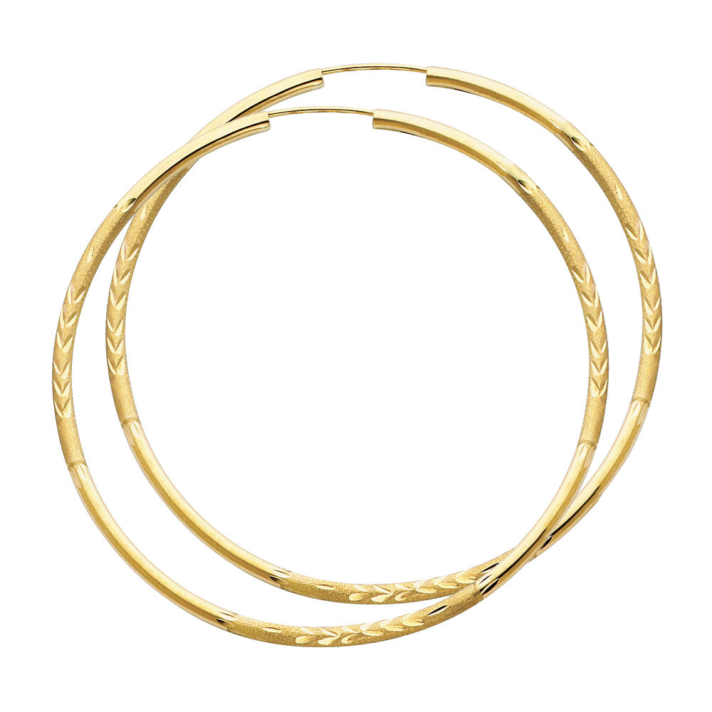 Hoop Earrings  - 14K Gold - ER152