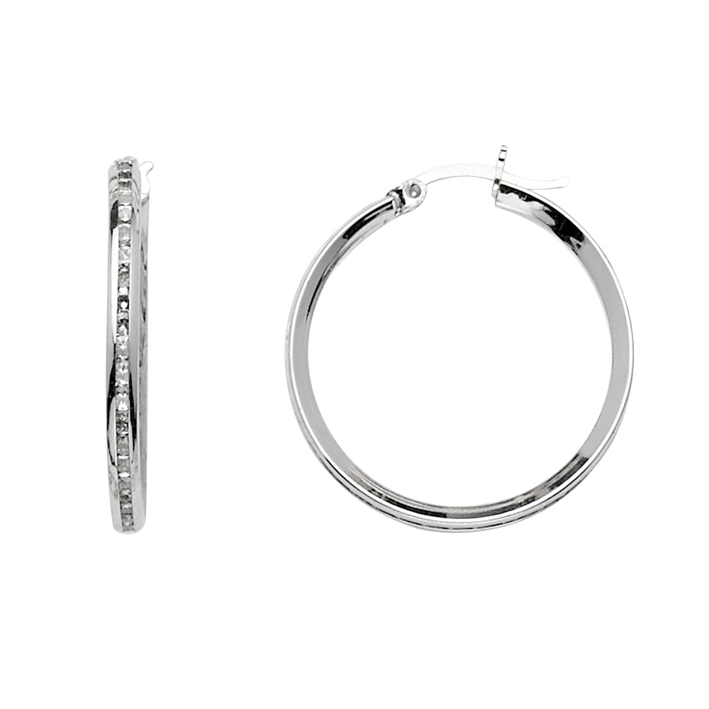 CZ Hoop Earrings - ER1521