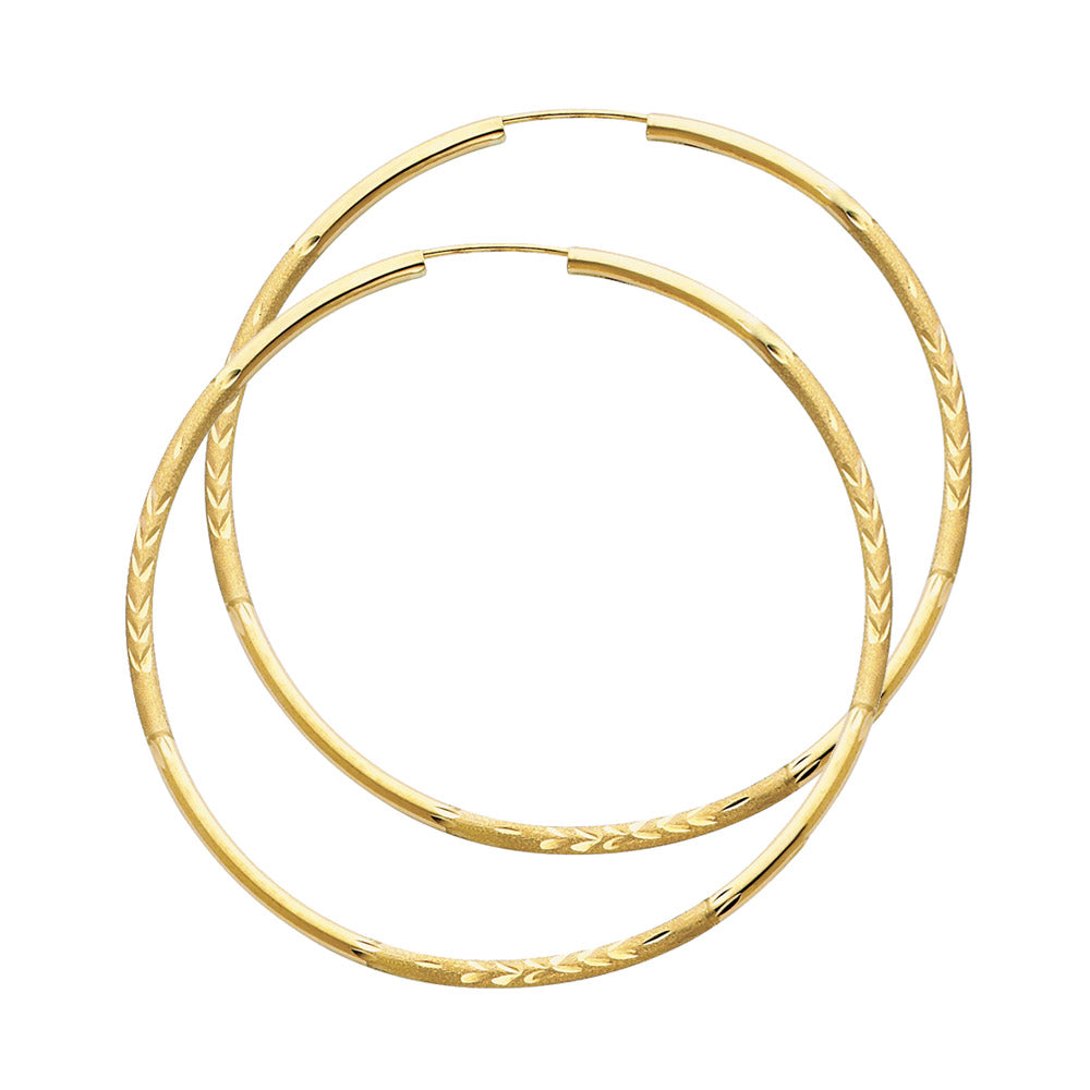 Hoop Earrings  - 14K Gold - ER153