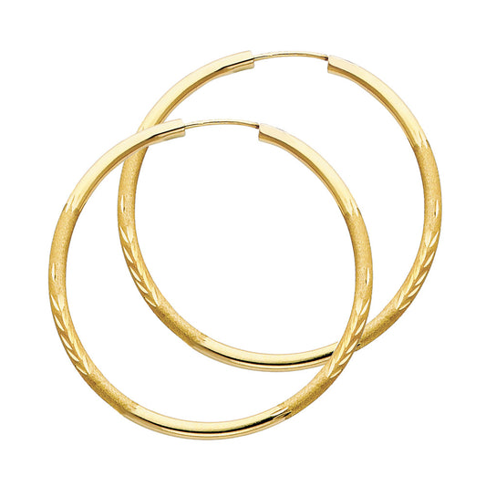 Hoop Earrings  - 14K Gold - ER154