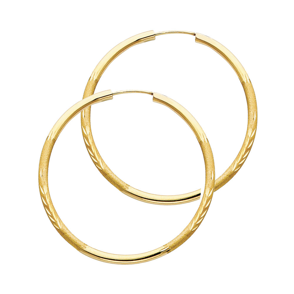 Hoop Earrings  - 14K Gold - ER155