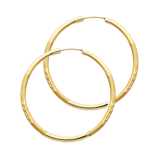 Hoop Earrings  - 14K Gold - ER155