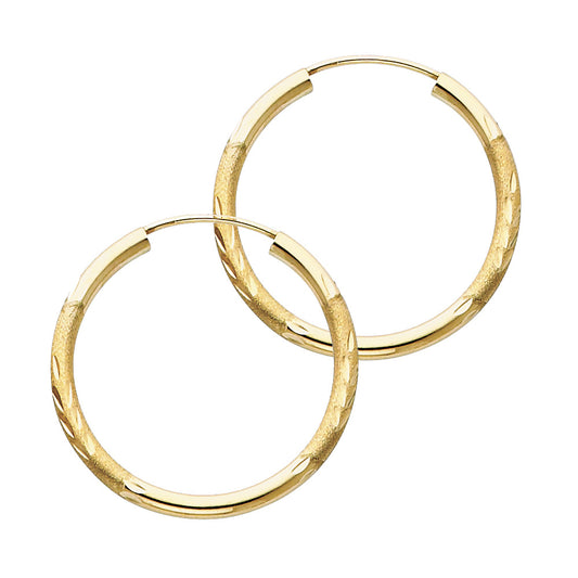 Hoop Earrings  - 14K Gold - ER156