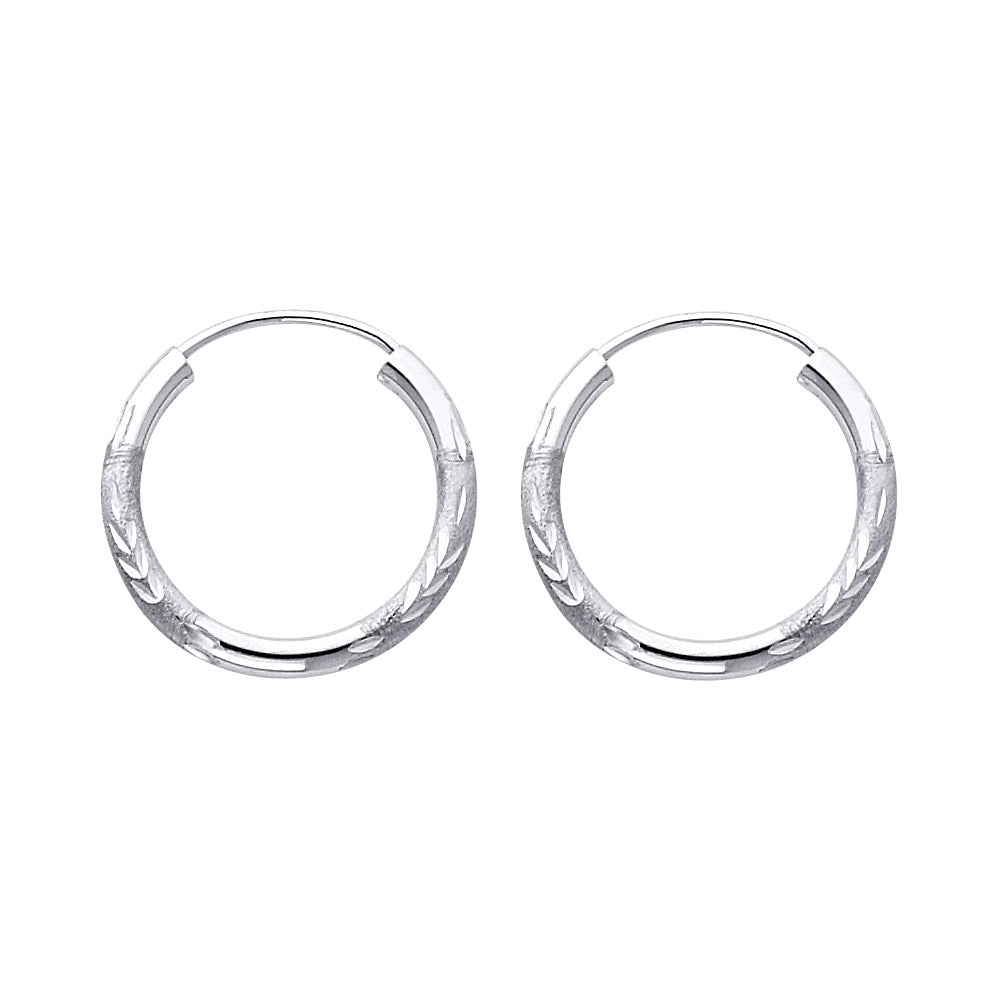 Hoop Earrings  - 14K Gold - ER158W