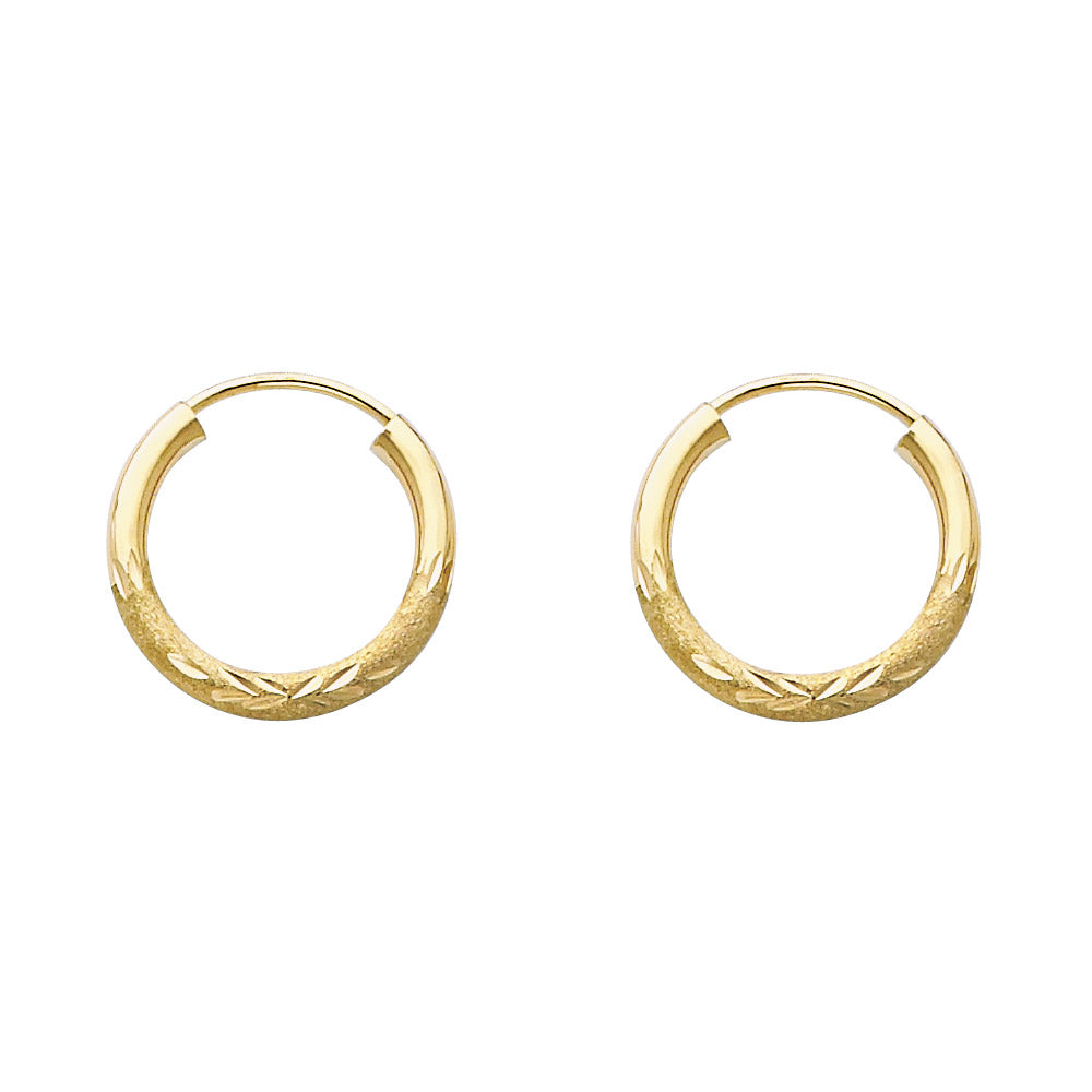 Hoop Earrings  - 14K Gold - ER159