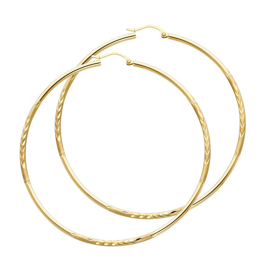 Hoop Earrings  - 14K Gold - ER160