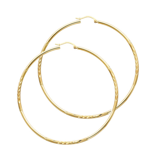 Hoop Earrings  - 14K Gold - ER161