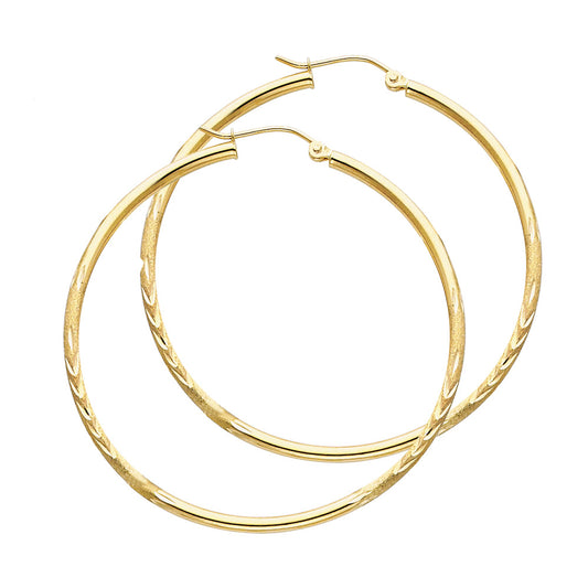 Hoop Earrings  - 14K Gold - ER162